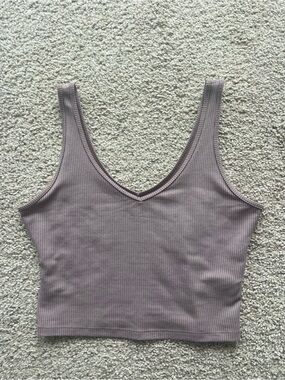 Hollister Must Have Ribbed V-Neck Crop Tank Top